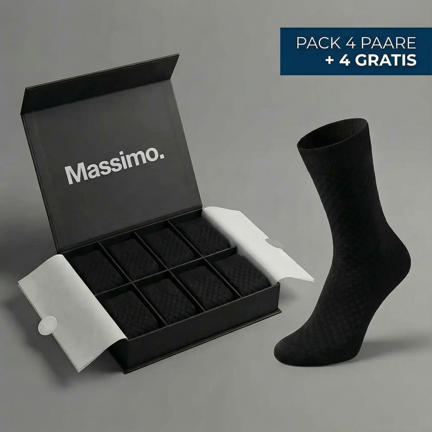 PREMIUM-HALBHOHE MASSIMO SOCKEN AUS BAMBUSFASER