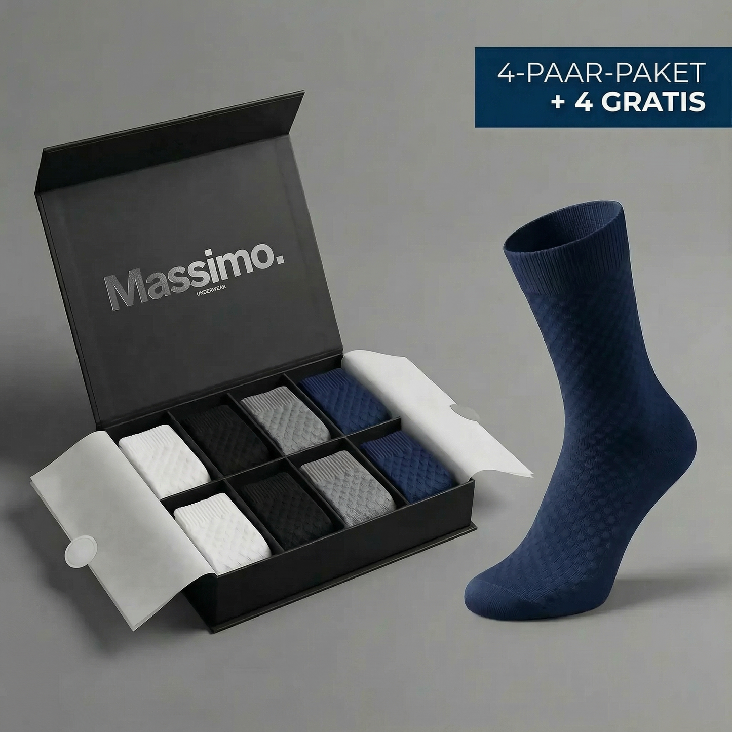 PREMIUM-HALBHOHE MASSIMO SOCKEN AUS BAMBUSFASER
